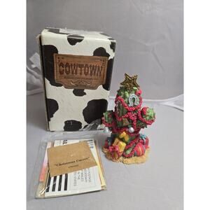 ⭐ Ganz 1993 Cowtown Christmas figurine Christmas Cactus, New in Box
